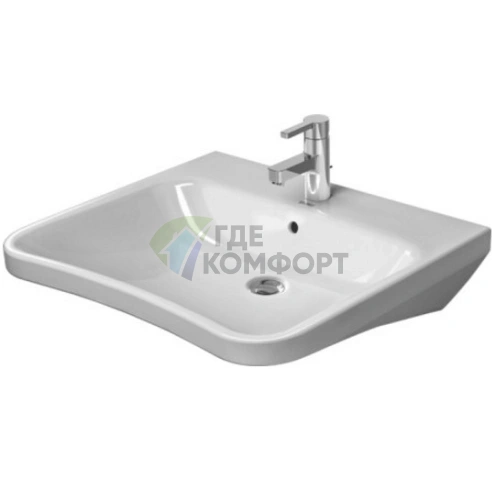 Подвесная раковина Duravit DuraStyle 650х570 мм с переливом, белая (2329650000) - фото 1