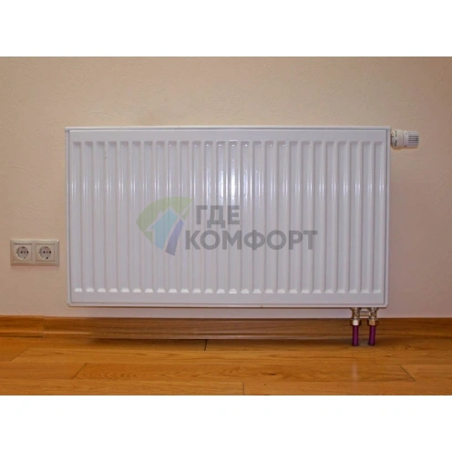 Стальной однопанельный радиатор Axis Ventil 11 500 x 800 с нижним подключением - фото 6