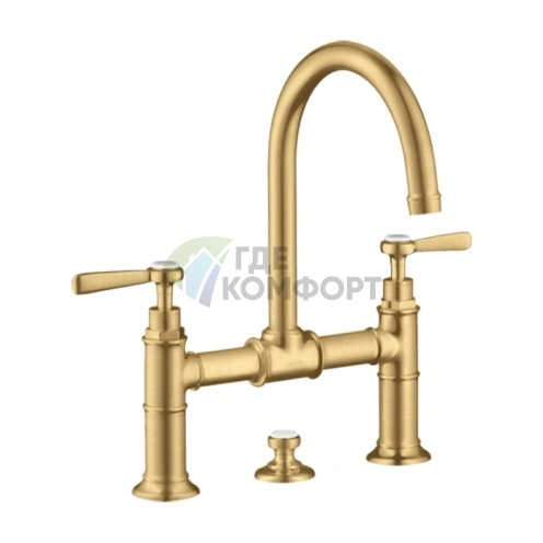 Смеситель для раковины AX Montreux 220 в цвете шлифованное золото (16511250) - фото 1