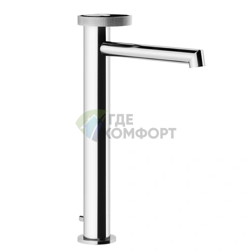 Высокий смеситель Gessi Anello для раковины с длинным изливом и донным клапаном в хроме (63305#031) - фото 1