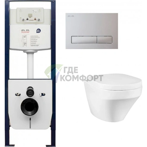 Комплект сантехники Am.Pm Inspire: инсталляция, унитаз и крышка Calla для вашего комфорта фото 1