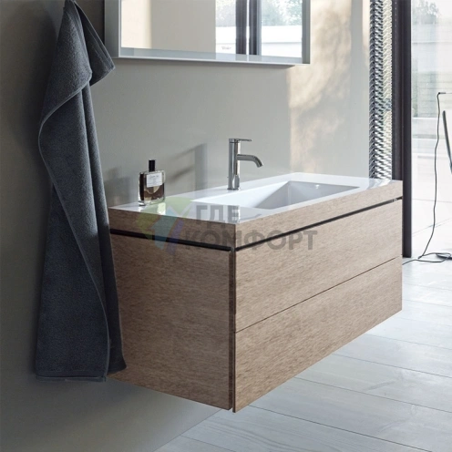 Тумба с раковиной DURAVIT L-Cube 80 см цвет дуб кашемир (LC6927O1111) - фото 1