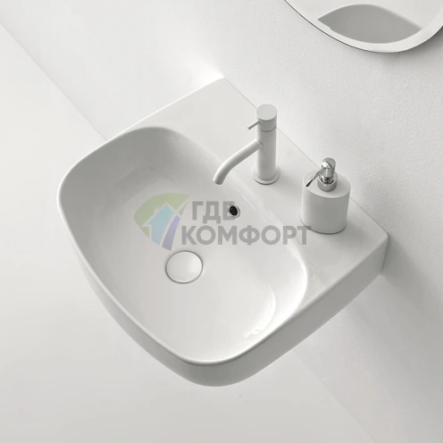 Подвесная раковина Kerasan Nolita 50x45 см, белая глянцевая (534001*1) - фото 1