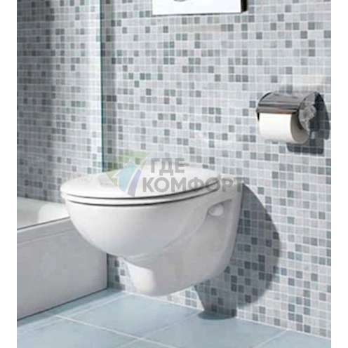 Комплект для унитаза VitrA Normus 9773B003-7203 с кнопкой в матовом хроме - фото 6