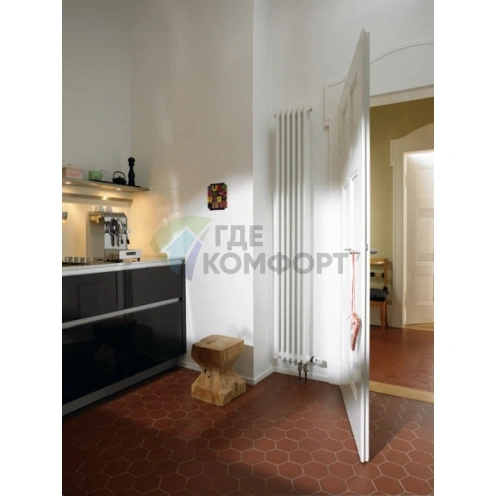 Трубчатый стальной радиатор Zehnder Charleston Completto Z-2180/09 секций с нижним подключением V001 RAL 9016 - фото 6