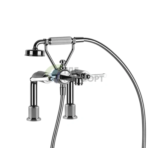 Смеситель для ванны GESSI VENTI20 с ручным душем, двухвентильный, хром (65115#031) - фото 1