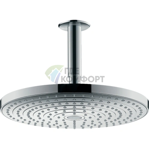 Верхний душ HG Raindance Select S 300 мм с технологией 2jet RainAir и шарнирным соединением (27337000) - фото 1