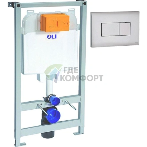 Инсталляция OLI Oli 74 с кнопкой смыва Karisma для комфортного монтажа унитаза - фото 1