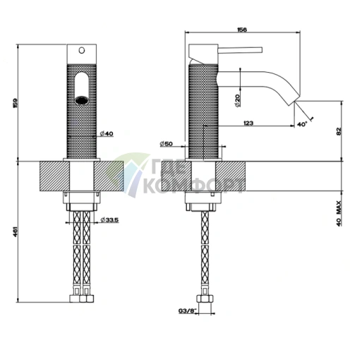 Смеситель GESSI для раковины на 1 отверстие в цвете steel brushed (54402#239) - фото 2