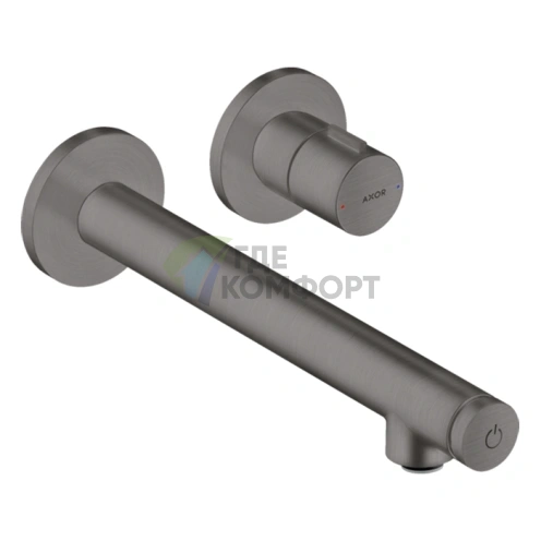 Смеситель для раковины AX Uno Select настенный, матовый черный хром (45113340) - фото 1