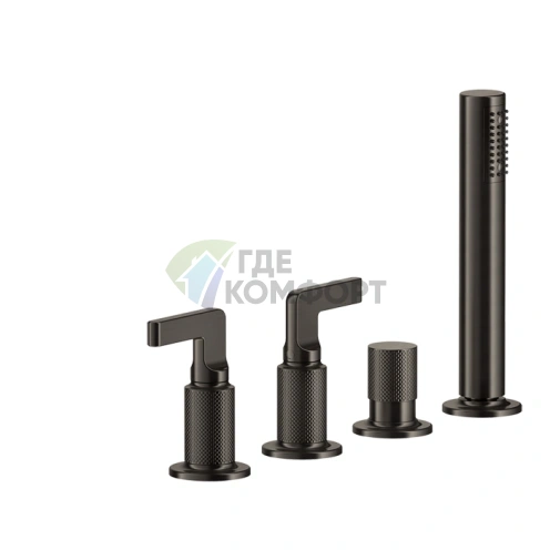 Смеситель для ванны GESSI INCISO с ручным душем и системой наполнения, цвет Black XL (58043#299) - фото 1