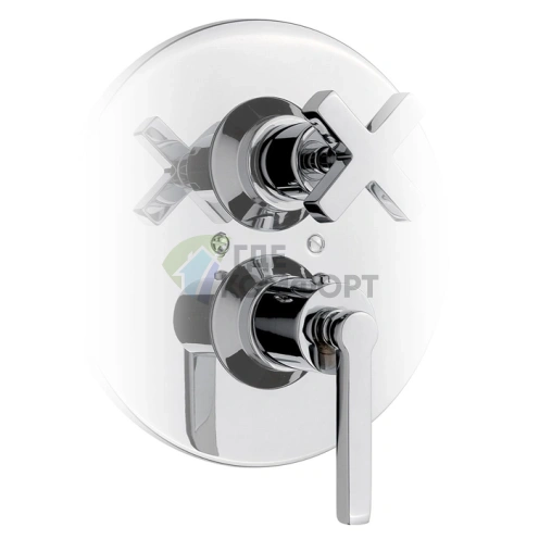 Термостатический встраиваемый модуль Nicolazzi 3/4 с запорным клапаном, хром (4909CR27) - фото 1