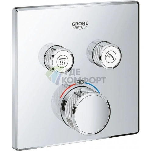 Термостатический смеситель Grohe Grohtherm SmartControl для ванны с душем - фото 1