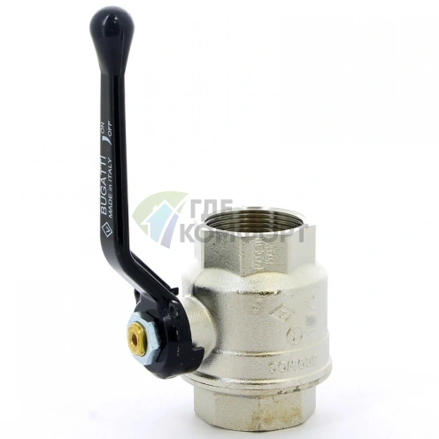 Bugatti Oregon шаровый кран 11/2 ВР-ВР, полнопроходной, ручка-рычаг, PN30 - фото 2