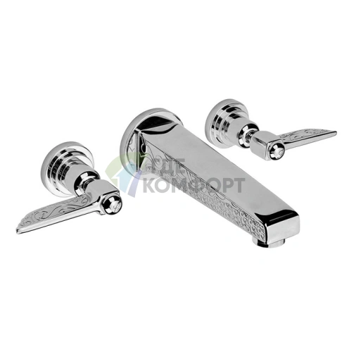 Смеситель для раковины Nicolazzi Liberty настенный, 3 отверстия, хром (1077CR16) - фото 1