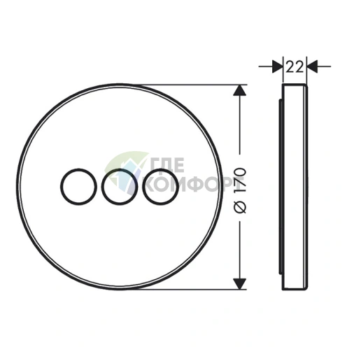 Встраиваемый модуль AX ShowerSelect с 3 запорными клапанами в шлифованном никеле (36727820) - фото 2