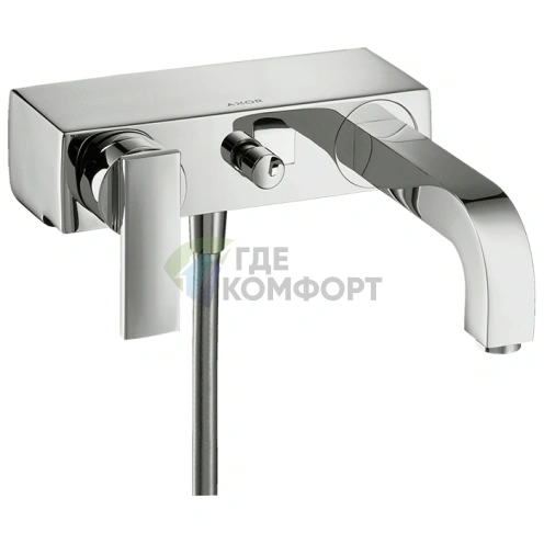 Однорычажный настенный смеситель для ванны AX Citterio с хромированным покрытием (39400000) - фото 1