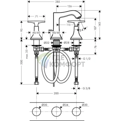 Смеситель Hansgrohe Metropol Classic для раковины: немецкое качество и универсальный дизайн - фото 2