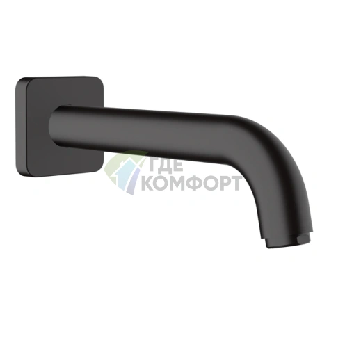 Излив для ванны Hansgrohe Vernis Shape 204 мм, настенный, черный матовый (71460670) - фото 1