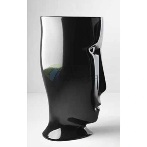 Раковина Kerasan Artwork свободностоящая MOLOCO с отверстием для слива в пол цвет черный глянцевый - фото 1