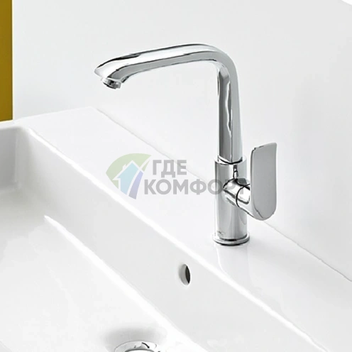 Смеситель для раковины Hansgrohe Metris однорычажный, поворотный излив, хром (31081000) - фото 1