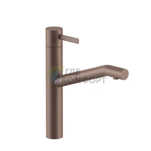 Смеситель для раковины Fantini AF/21 с одним отверстием, без донного клапана, излив 217 мм, цвет Matt Copper PVD (27 P9 A753F) - фото 1