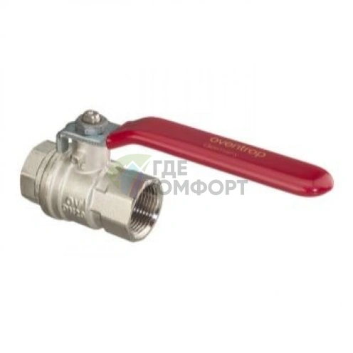 Кран шаровый 1 1/2 ВВ маховик из алюминия Optibal Oventrop - фото 1