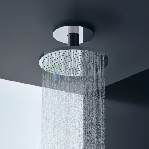 Верхний душ AX ShowerSolution 250 мм с 2 насадками и держателем 100 мм для потолочного монтажа в хроме (35297000) - фото 1