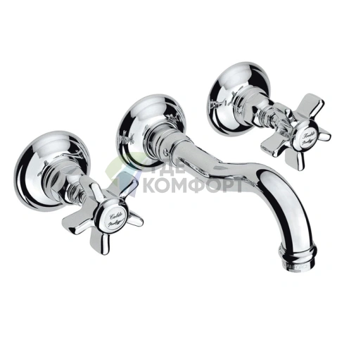 Настенный смеситель для раковины Nicolazzi Dames Anglaises с двумя ручками, хром (1477CR18) - фото 1