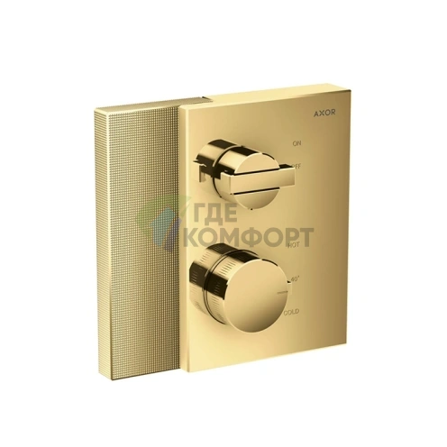 Термостат для душа AX Edge с алмазной огранкой и запорным вентилем (46751990) - фото 1