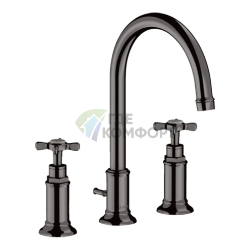 Смеситель для раковины AX Montreux в цвете полированный черный хром (16513330) - фото 1