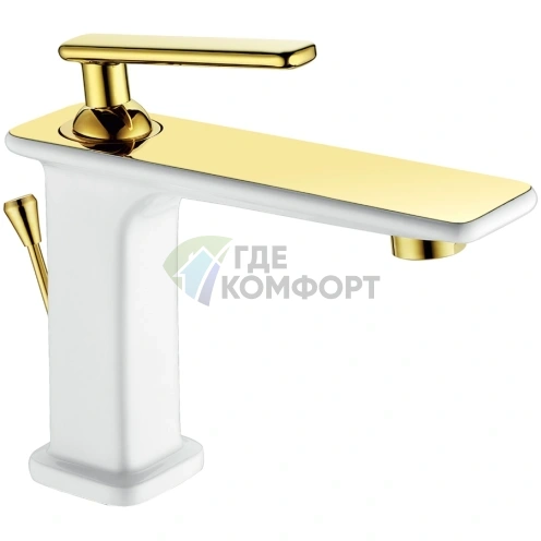 Смеситель для раковины Lemark Mista LM6406WG белый глянцевый - фото 1