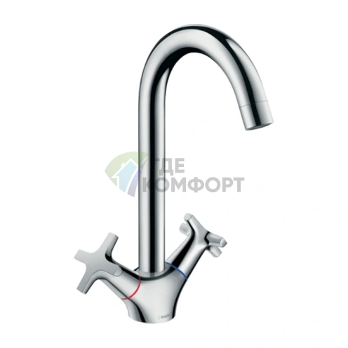 Смеситель для кухни Hansgrohe Logis однорычажный с поворотным изливом в хроме (71285000) - фото 1