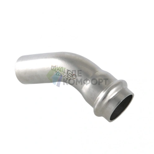 Пресс-угольник 45° внутренний/наружный 15 мм х 15 из нержавеющей стали VTi.958.I.001515 VALTEC (ВАЛТЕК) - фото 1