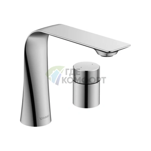 Смеситель для раковины Duravit D.1 с цилиндрической ручкой, хром (D11120009010) - фото 1