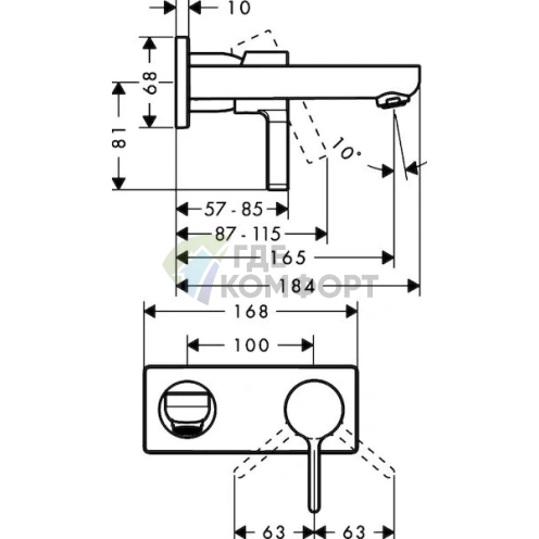 Стильный и эргономичный смеситель Hansgrohe Metris S для раковины - фото 7
