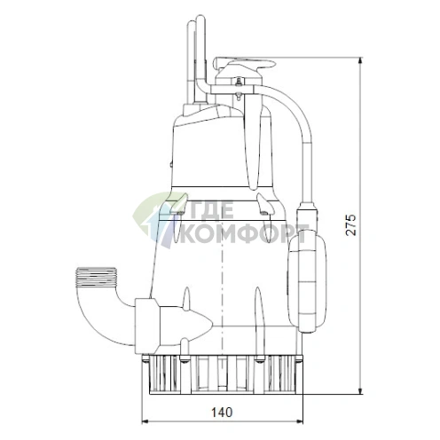 Дренажный насос Grundfos KPC 300 A - фото 3