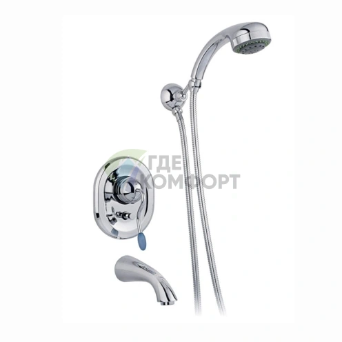 Встраиваемый смеситель для ванны Nicolazzi Signal на 3 отверстия, излив 178 мм, хром (3400CR20) - фото 1