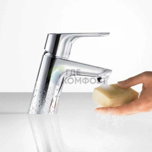 Смеситель для раковины Hansgrohe Focus с донным клапаном Push-Open, хром (31604000) - фото 1