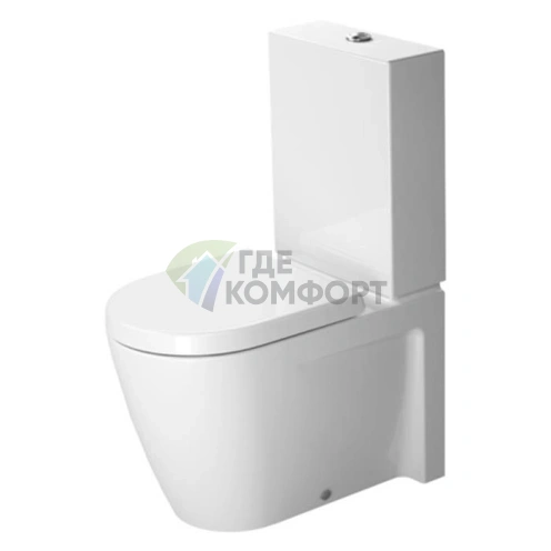 Унитаз-моноблок Duravit приставной 630х370 мм с универсальным сливом и креплением (2145090000) - фото 1