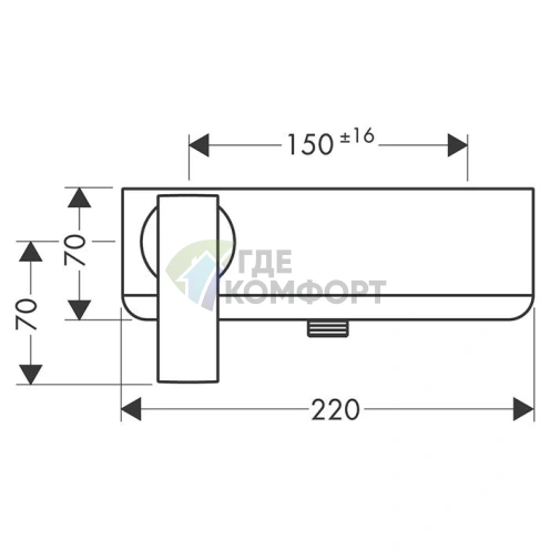 Смеситель для душа AX Citterio сталь (39600800) - фото 2