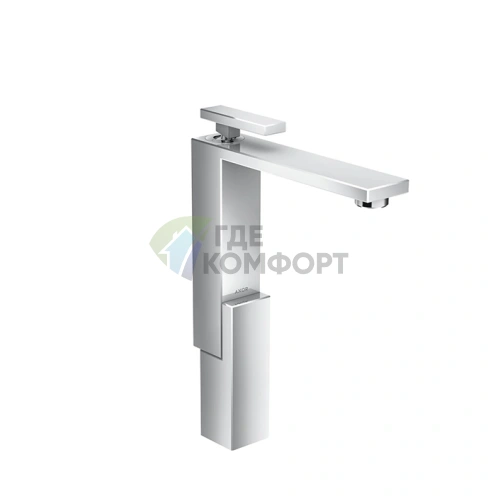 Смеситель для раковины AX Edge 280 мм с донным клапаном push-open, хром (46030000) - фото 1