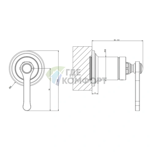 Смеситель GESSI VENTI20 Однорычажный Напольный Хромированный (65131#031) - фото 2