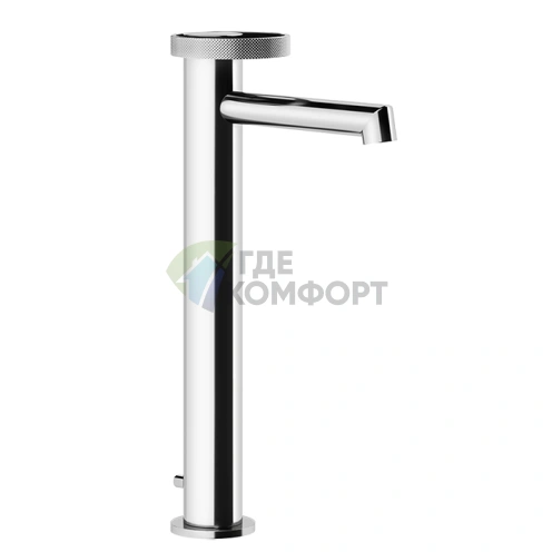Смеситель для раковины Gessi Anello высокий с коротким изливом и донным клапаном в хроме (63303#031) - фото 1