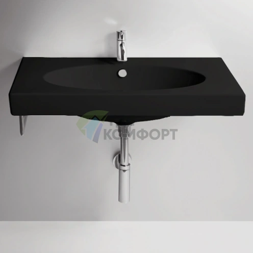 Подвесная раковина Simas Lft Spazio 80x49.5 см, черный - фото 1