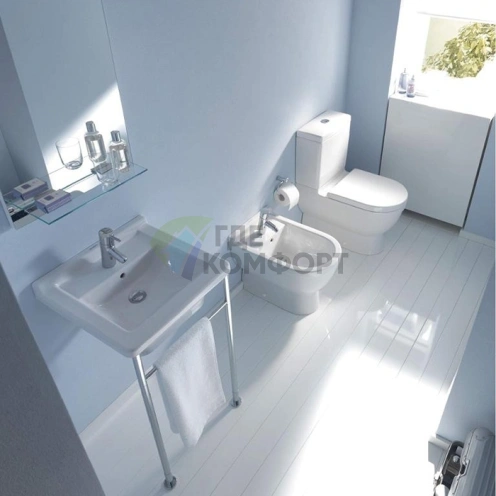 Унитаз-компакт подвесной Duravit Starck 3: Элегантный дизайн и компактность (126090000) - фото 5