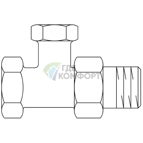 Вентиль на обратную подводку 3/4 проходной Combi 2 Oventrop - фото 3