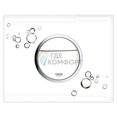 Кнопка смыва унитаза Grohe Nova Cosmopolitan 38847LI0 белая с черным - фото 8