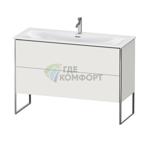 Напольная тумба Duravit XSquare под раковину с двумя ящиками, цвет Nordic White SaM (XS452603939) - фото 1
