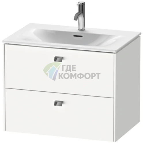 Тумба подвесная под раковину Duravit Brioso с двумя ящиками, цвет White High Gloss (BR431102222) - фото 1